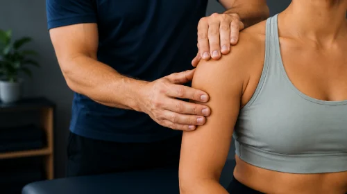 Sports therapist providing joint mobilisation treatment in Richmond to improve mobility and reduce joint pain and stiffness